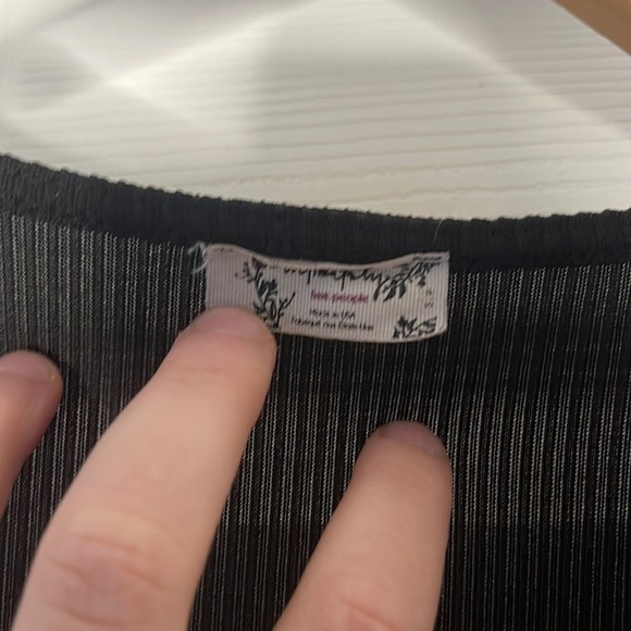 Intimately Free by Free People Black Ribbed Long Sleeve Small - Picture 2 of 3